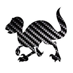 4 Pack Dinosaur Sticker Black Carbon Fiber Vinyl Decal Logo Laptop Window